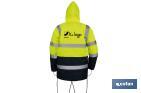 High visibility parka | Available sizes from S to XXXL | Yellow and blue - Cofan